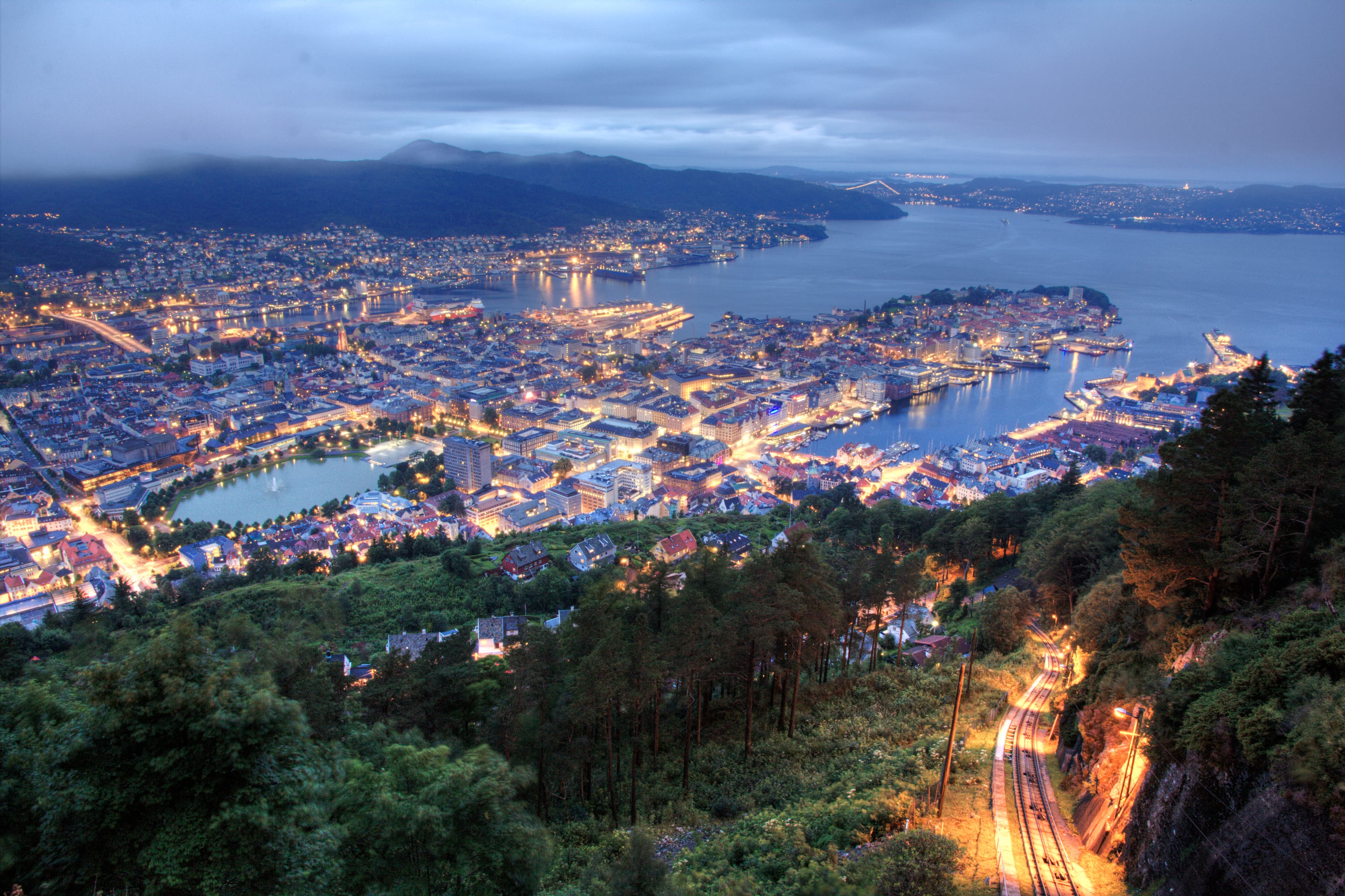 Paisagem de Bergen, Noruega